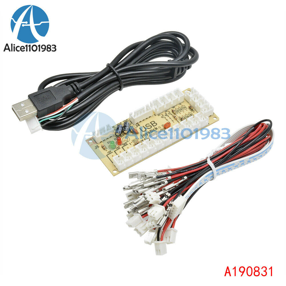 No Delay Arcade USB Encoder To PC 5Pin Joystick For MAME + Push Buttons Cable