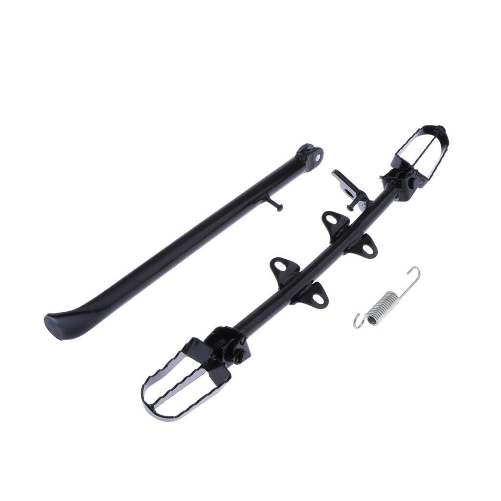 Aluminum CNC Motorcycle Foot Pegs + Kickstand for 110 120 125cc Moped ATV