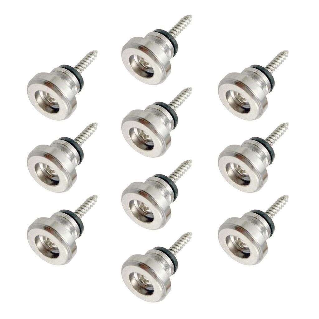 10pcs Metal Guitar Strap Lock Button Buckle for Guitar Bass Ukulele Accessories