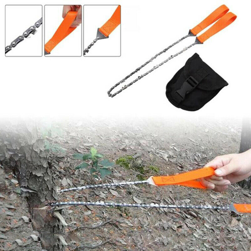 1PC Portable Survival Chain Saw Camping Pocket Chainsaw Hand Tool Hand Saw To Qx