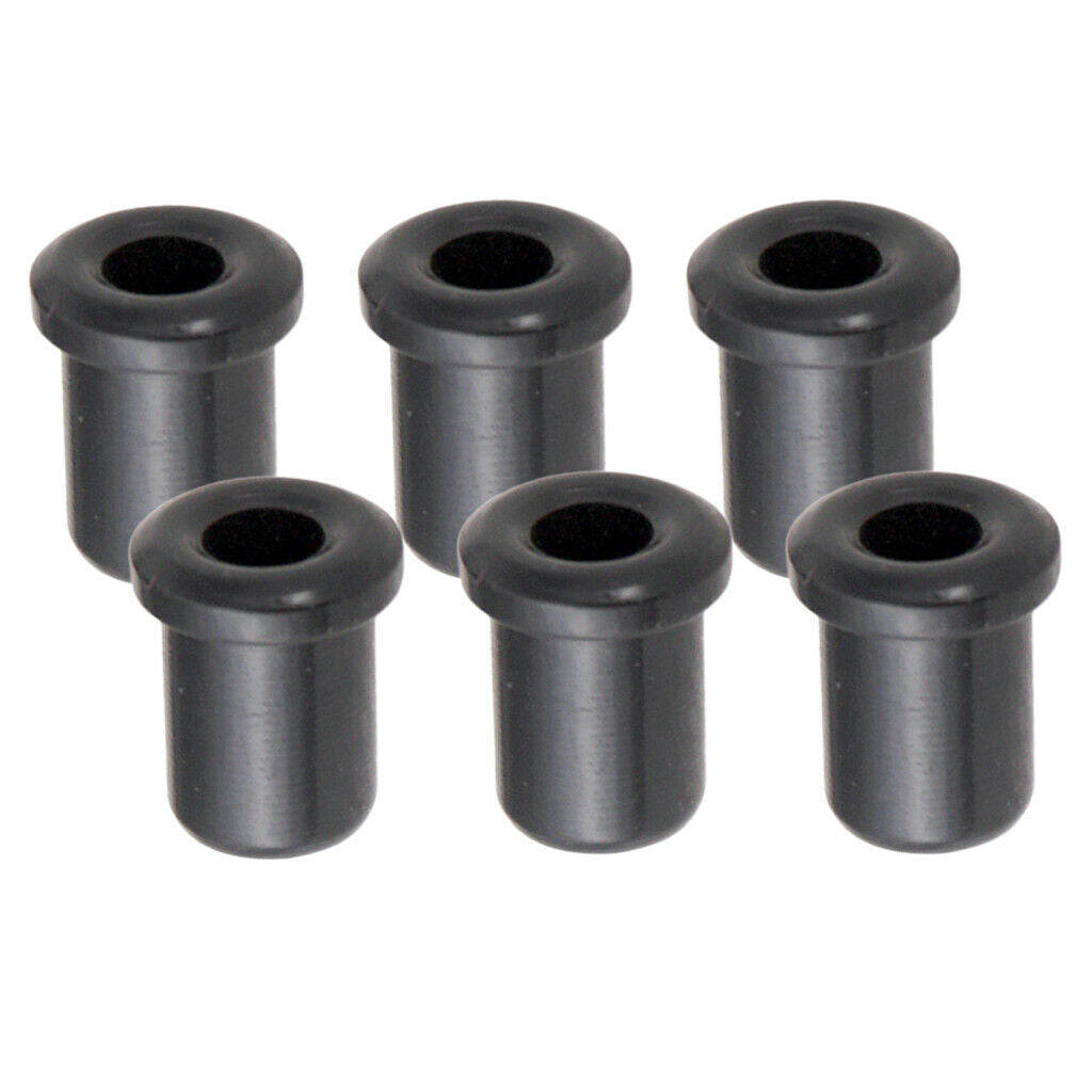 6pcs guitar string mounting rings through body sleeve for guitar black