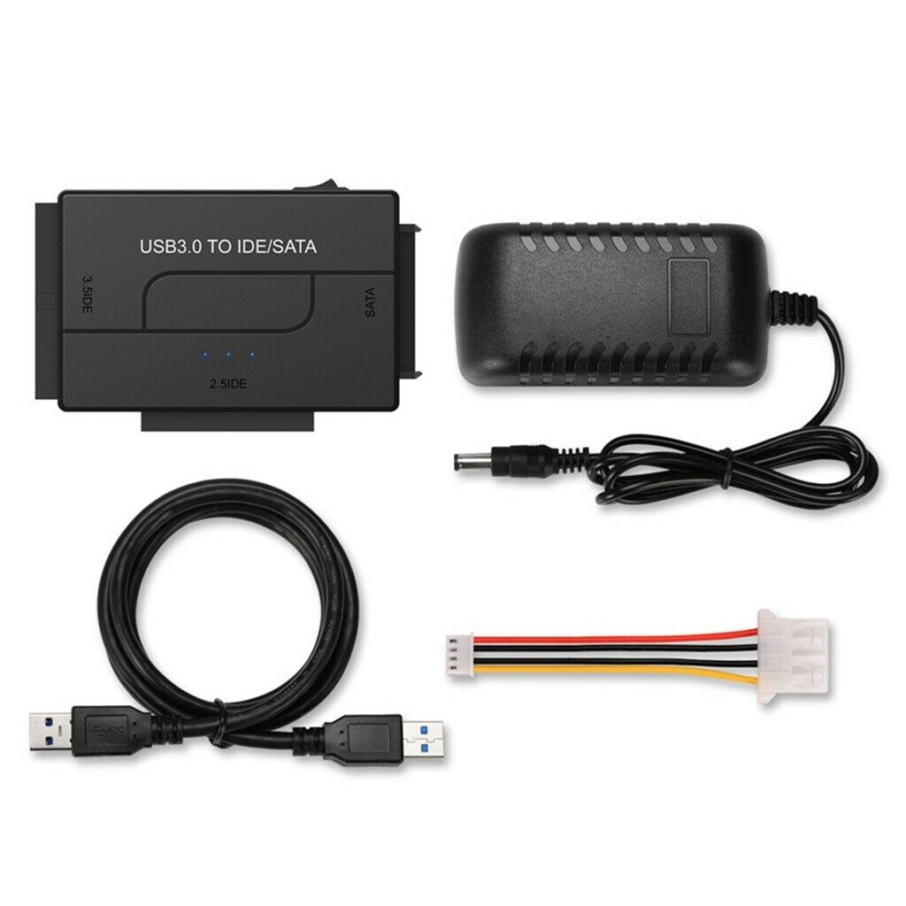 3-In-1 SATA/IDE to USB 3.0 Adapter for 2.5"/3.5" Inch IDE and SATA HDD SSD