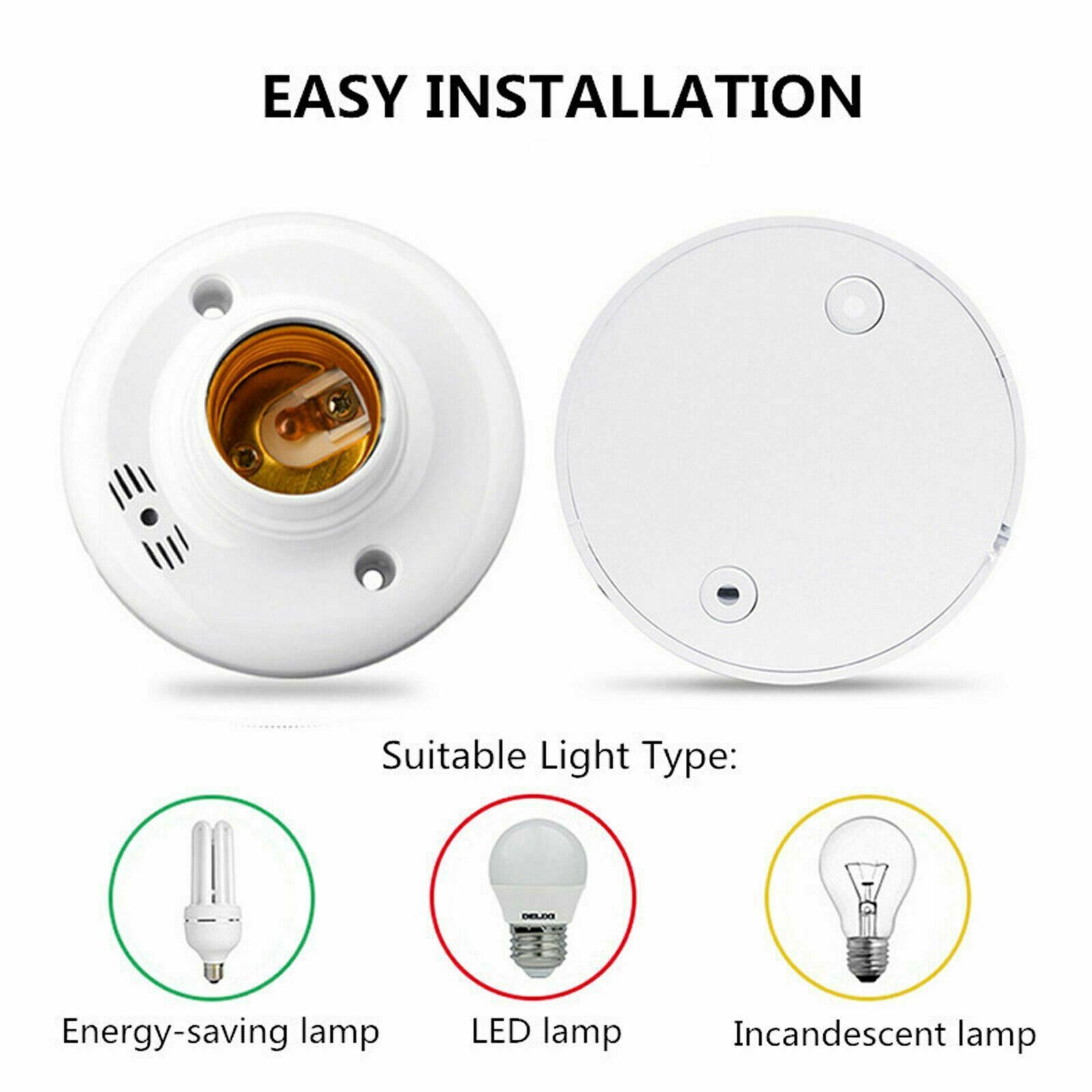E27 Sound Voice Motion Control Delay Sensor Switch Light Lamp Bulb Socket Holder