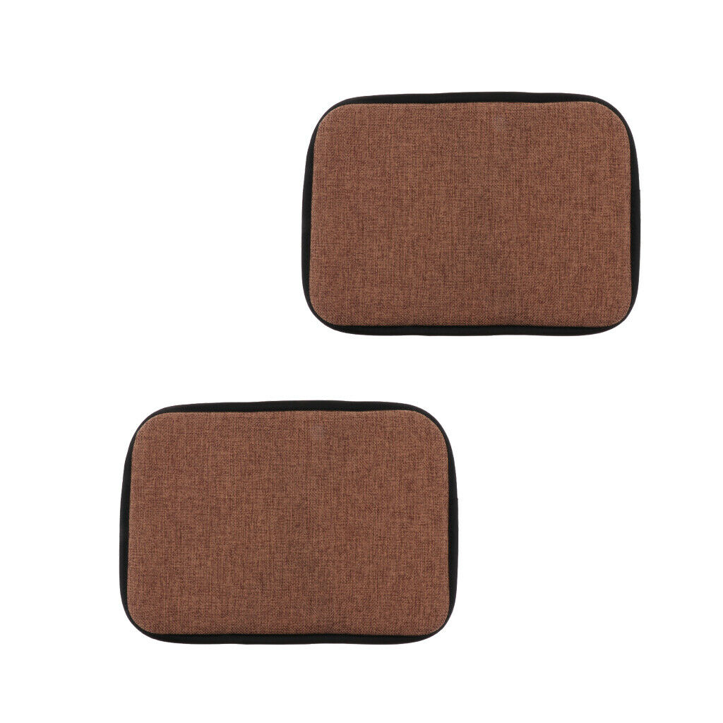 2xCotton Brown Office Home Chair Cushion Dining Chair Pads 30x40cm