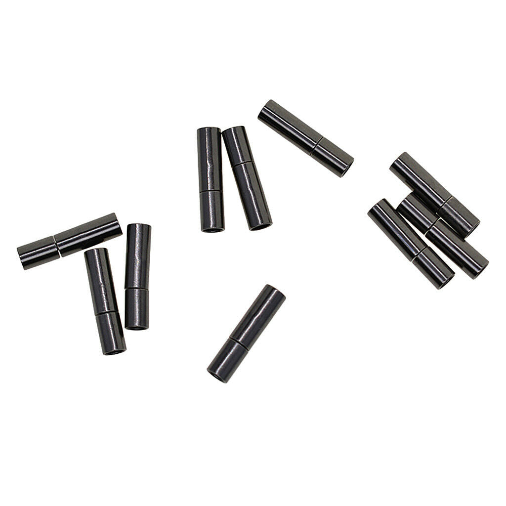 10x Black Leather Cord Glue In Bayonet Push Tube Clasp Jewelry Making 3mm