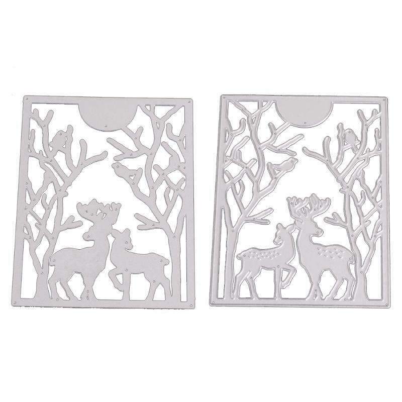 Christmas Deer Metal Cutting Dies Stencil Scrapbook Album Paper Card Template