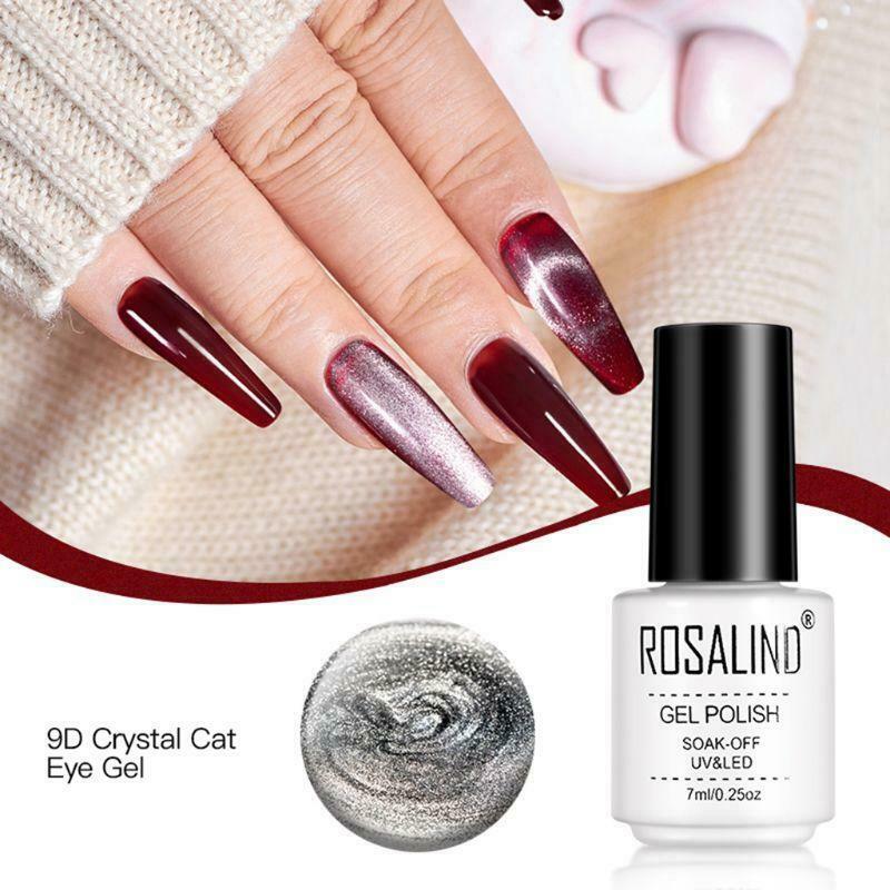 7ml 9D Cat Eye Gel Nail Polish Soak Off Magnetic Nails Enamel Varnish Art