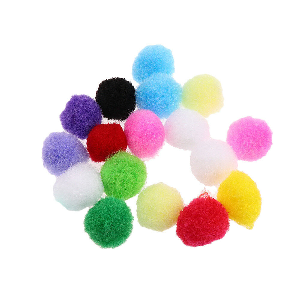 100x Multicolor Felt Pompom Balls for Sewing Craft   Jewelry Making 25mm