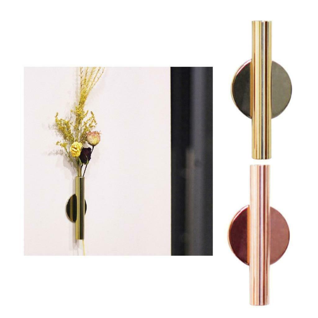 2pcs Metal Tube Hanging Vase Balcony Garden Decorative Adhesive Hanger