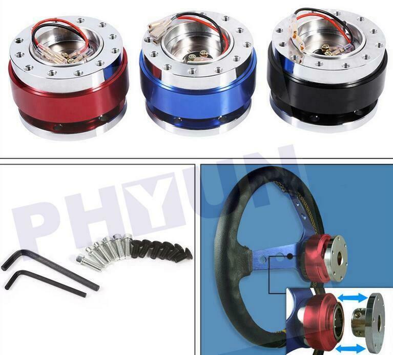 Red Car SUV Steering Wheel Quick Release HUB Adapter Snap Off Boss Kit Aluminium