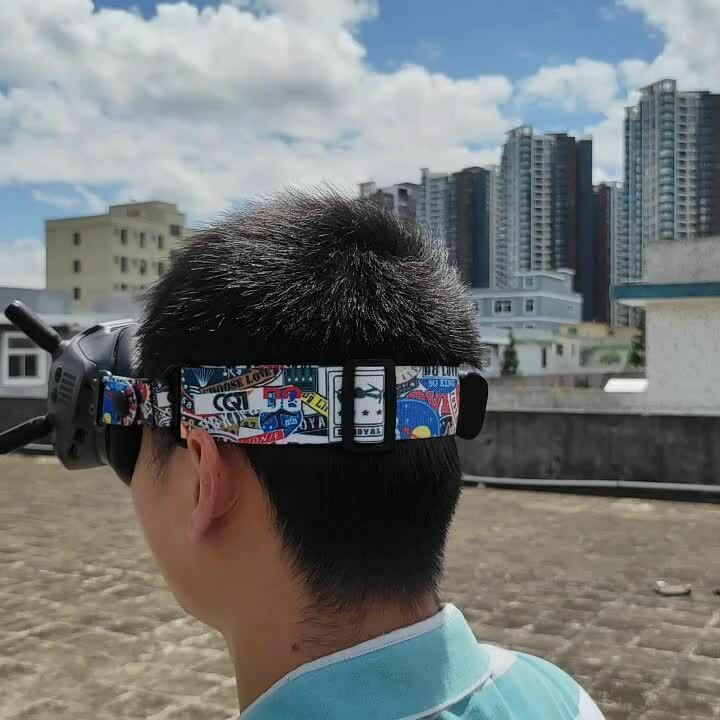personalized for DJI FPV flight video glasses V2 graffiti headband fixed strap