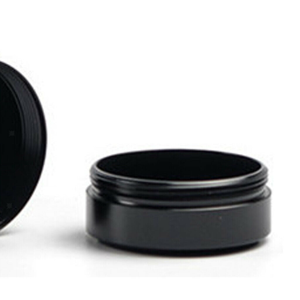 Protable Aluminium Alloy Tea Tin Coffee Canister Jewelry Round Box Black