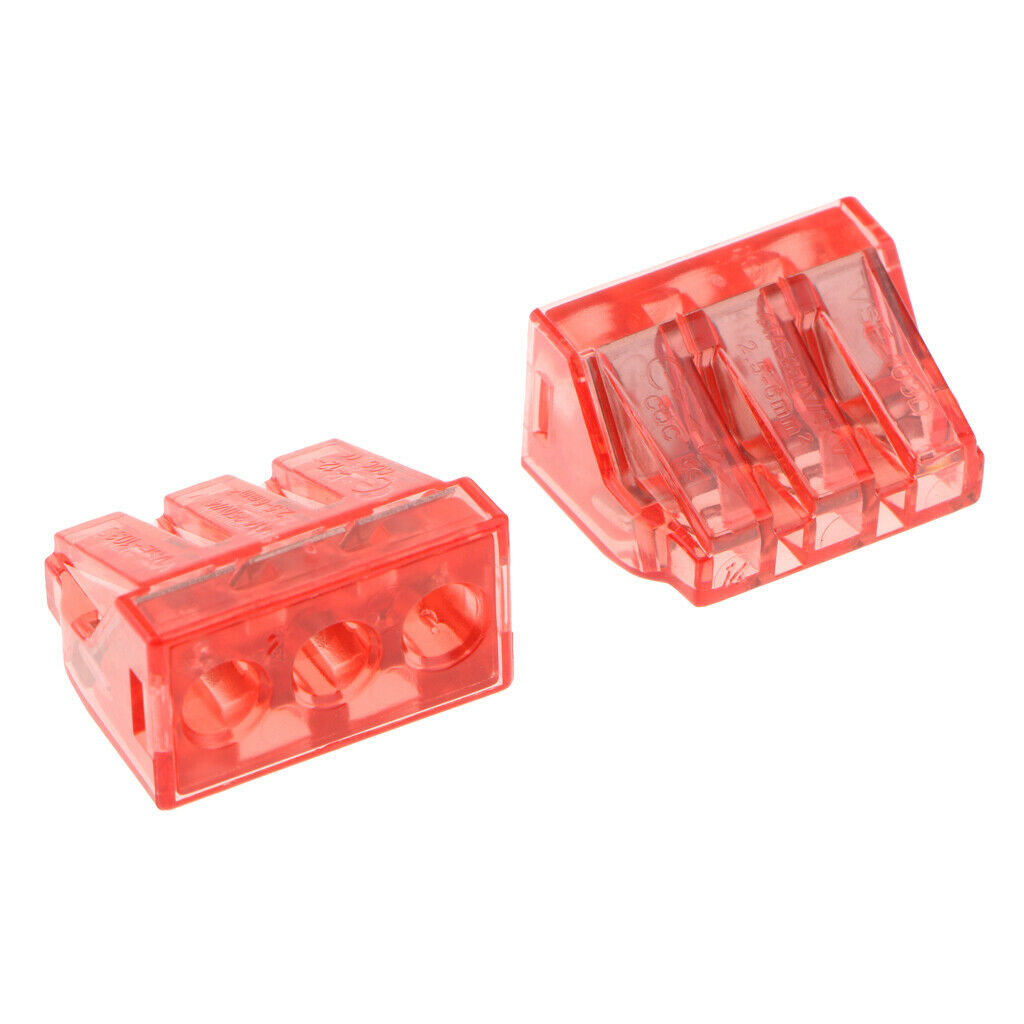 VSE-103DCH 3 Pole Electrical Clamp Wire Cable Lead Connector Terminal Block