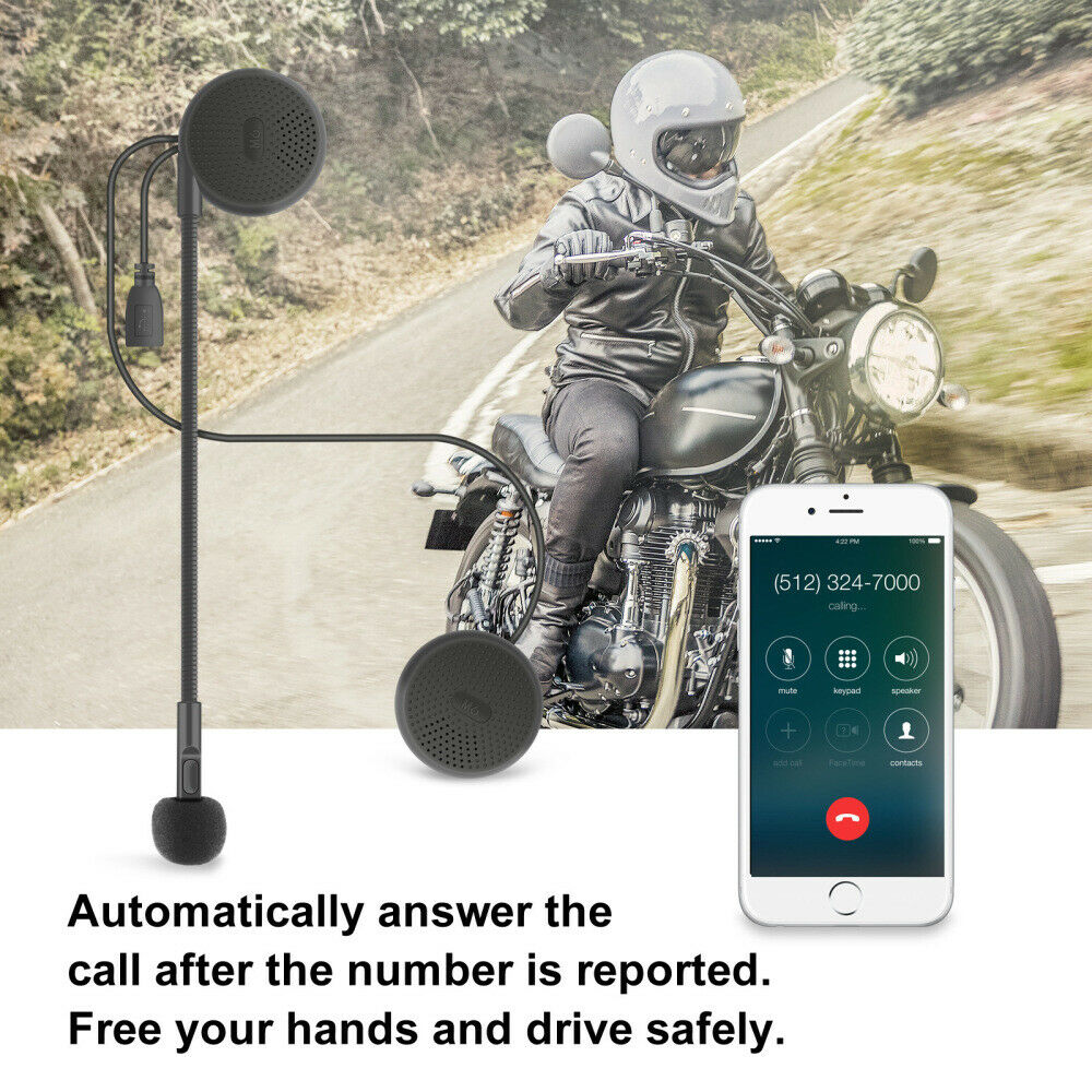 M6 Motorcycle Helmet Headset Bluetooth 5.0 Headphone Speaker  Sports Hands-Free