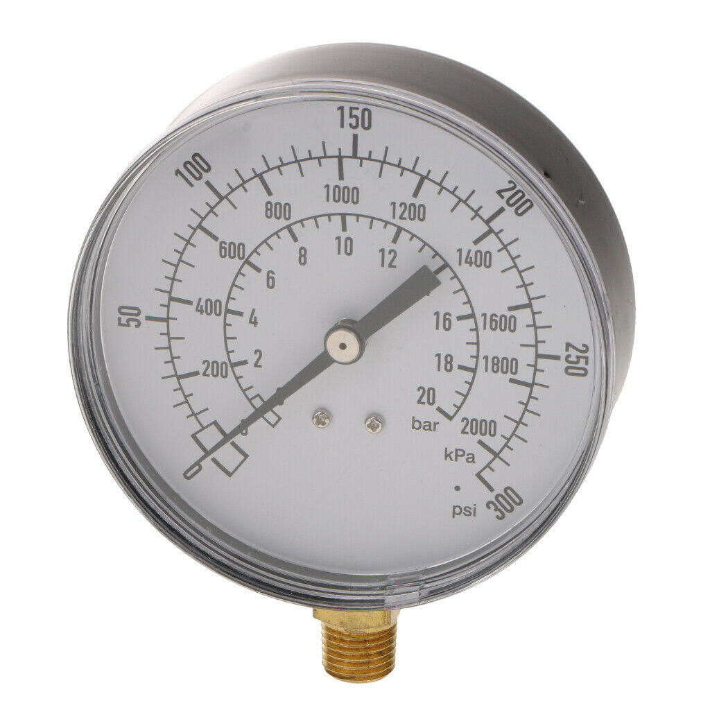 1/4in Digital Pressure Gauge Meter Tester Manometer Gas Water Oil Pressure Full