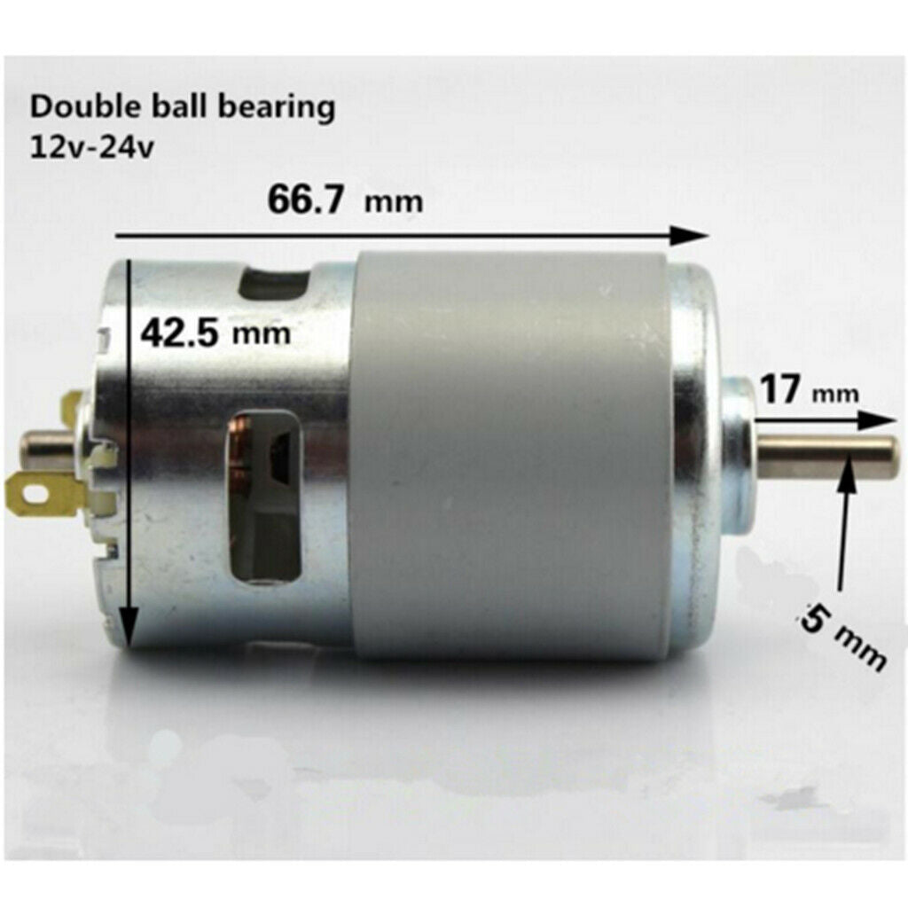 1pack 775 Motor Large Torque 3kg.cm High Speed DC 12V Double Ball Bearings