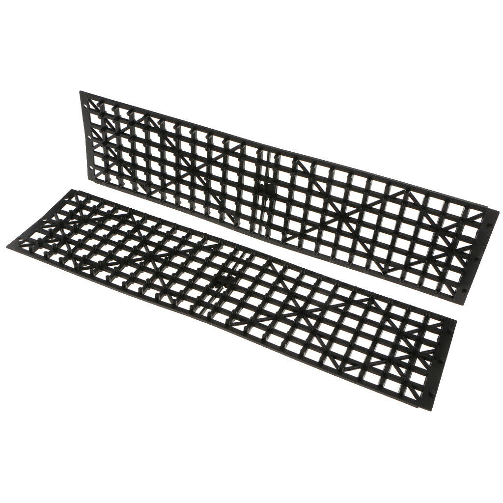 2pcs Plastic Auto Traction Mats Tire Grip Aid Emergency Pad Anti Skid Plates