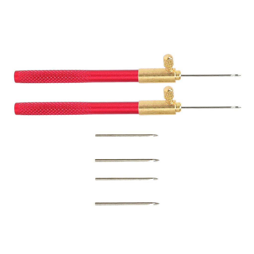 2Sets Non-slip French Embroidery Crochet Hook Needles Beading Sequins Art