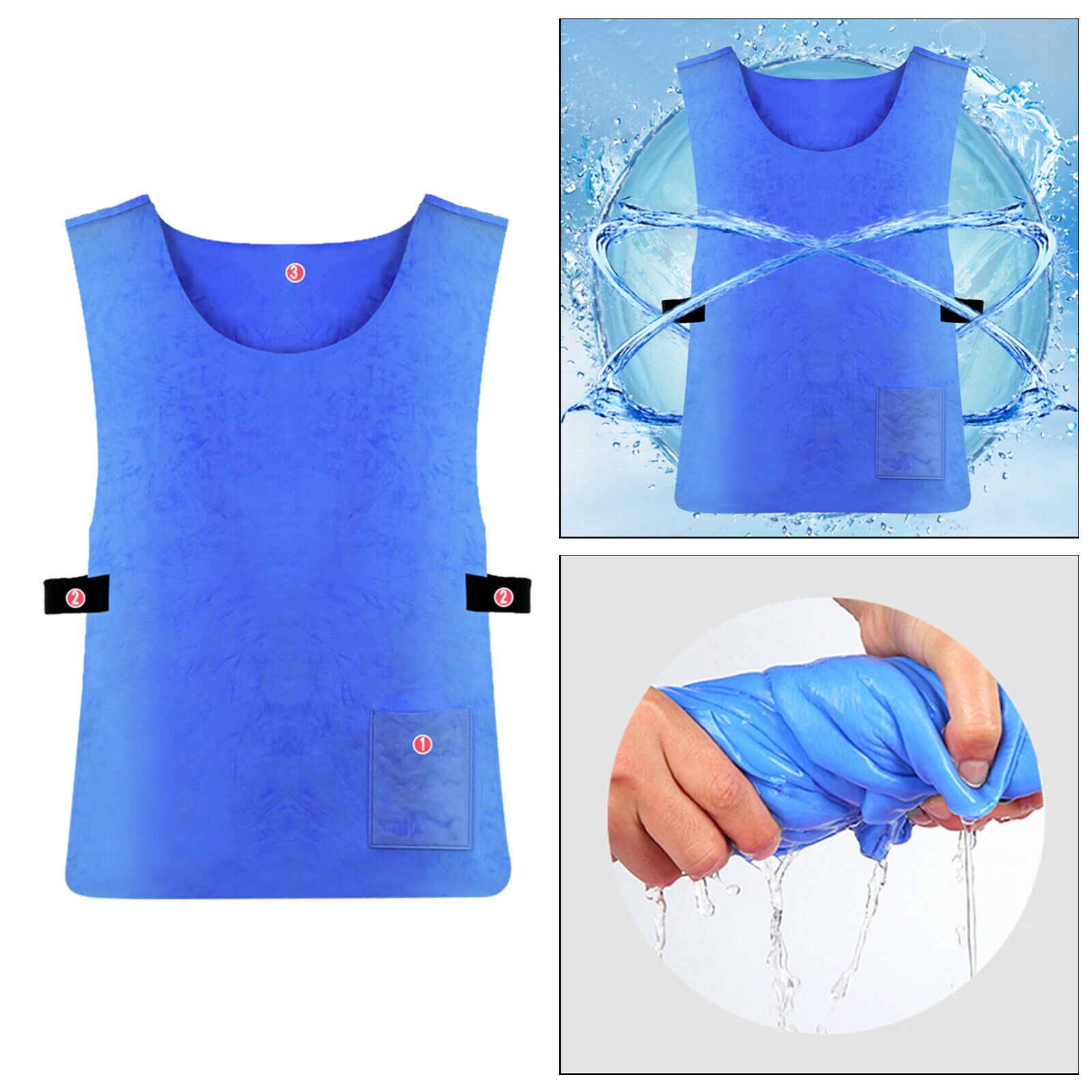 Men Women Unisex Summer Cooling Shirt Ice Vest for Outdoor Hot Weather