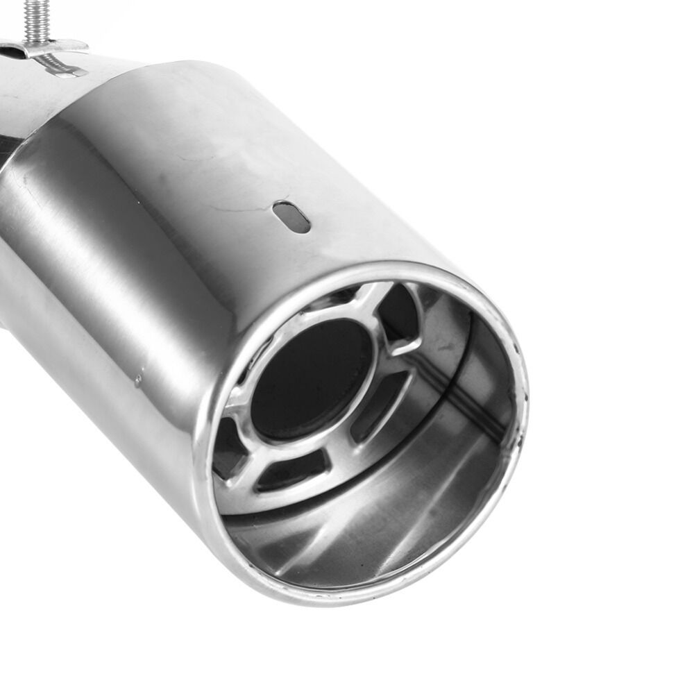 1x Universal Car Exhaust Pipe Tail Muffler Tip Rear Round Stainless Steel Chrome
