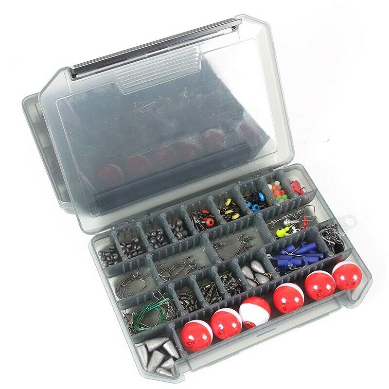 228Pcs Fishing Accessories Kit Including Jig Hooks Fishing Sinker Weights FiP8T2