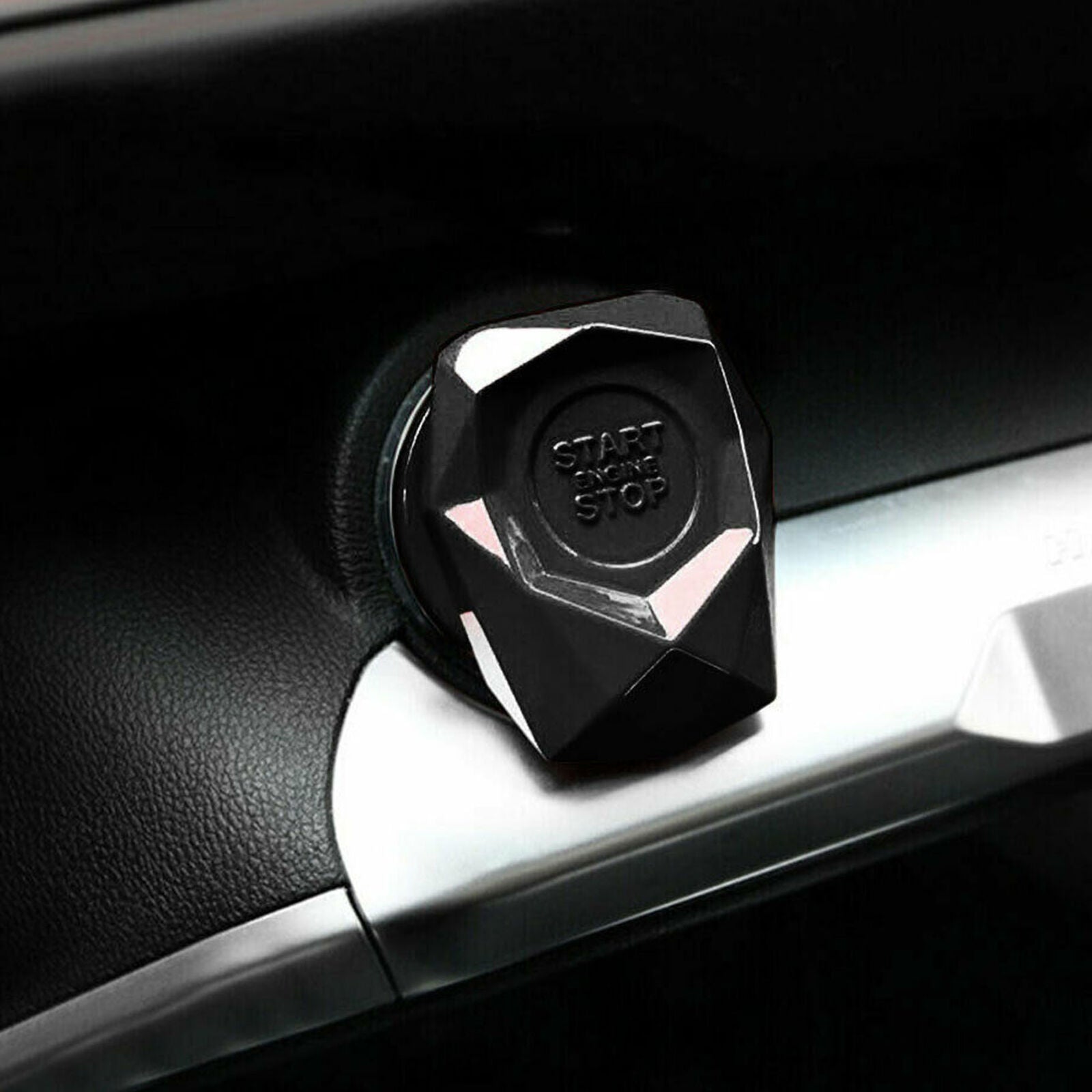 Black Auto Car SUV Decorative Accessories Button Start Switch Protection Cover