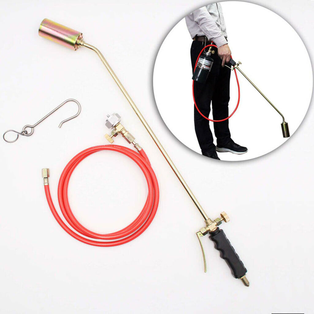 Weed Burner Gas Welding Torch Garden Roof Grass Blowtorch Flamethrower Hose