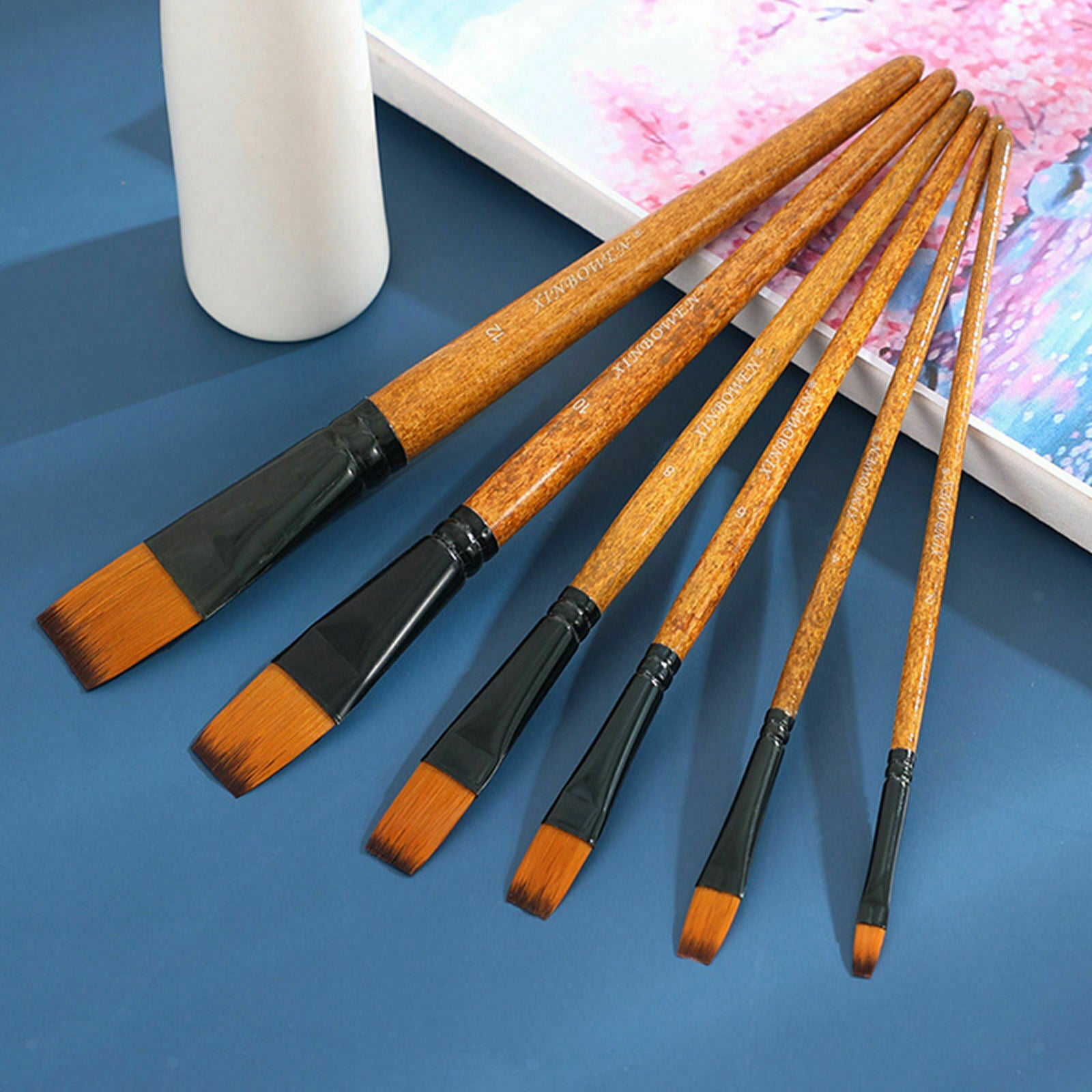 Paint Brushes Fine Detail Wooden Handle Soft Bristles for Art Painting Tools
