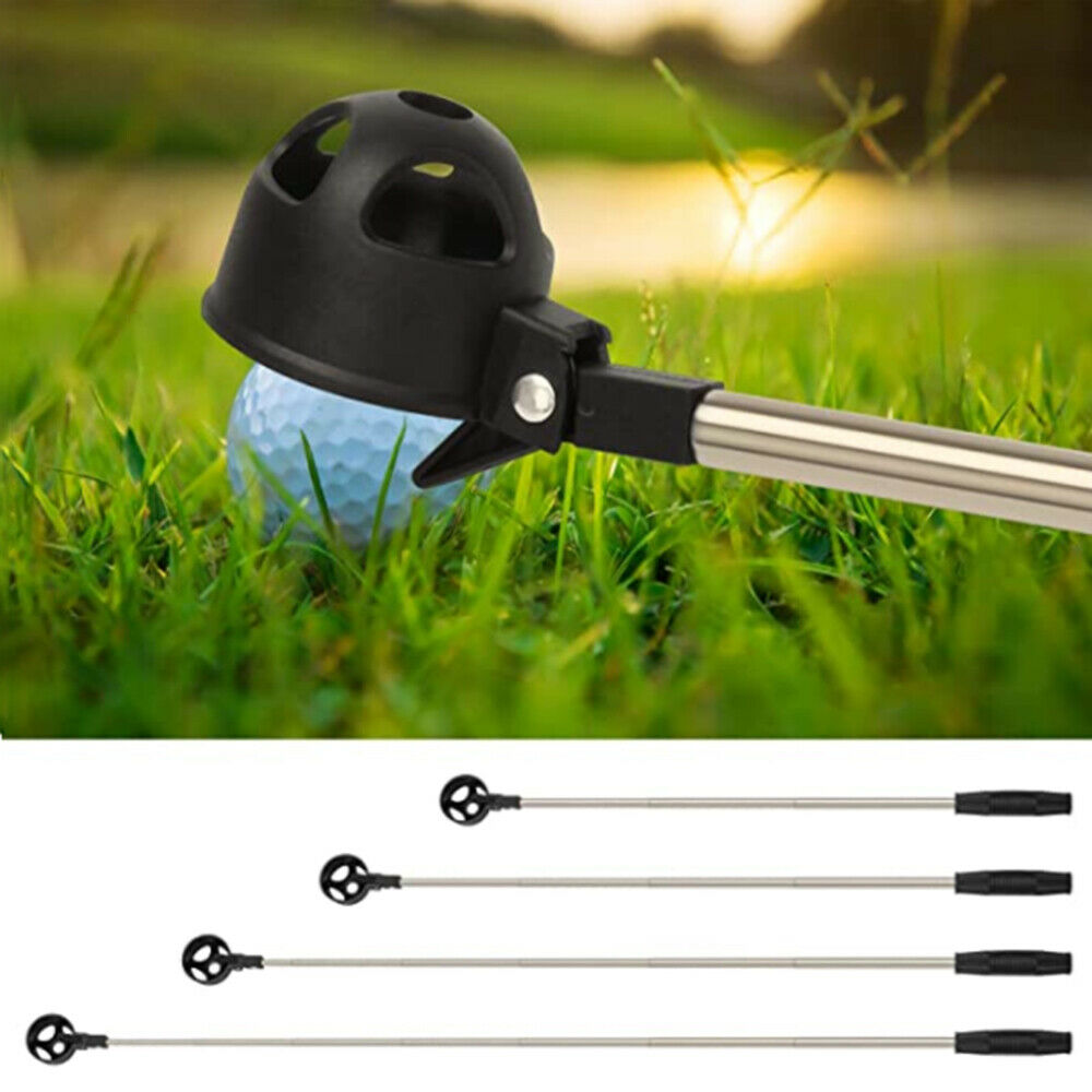 Golf Telescopic Ball Picker Stainless Steel Shaft Scoop Golf Ball Retriever