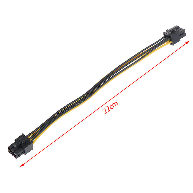 6Pin to 6Pin Male to Male PSU Motherboard Power Supply Extension Adapter .l8