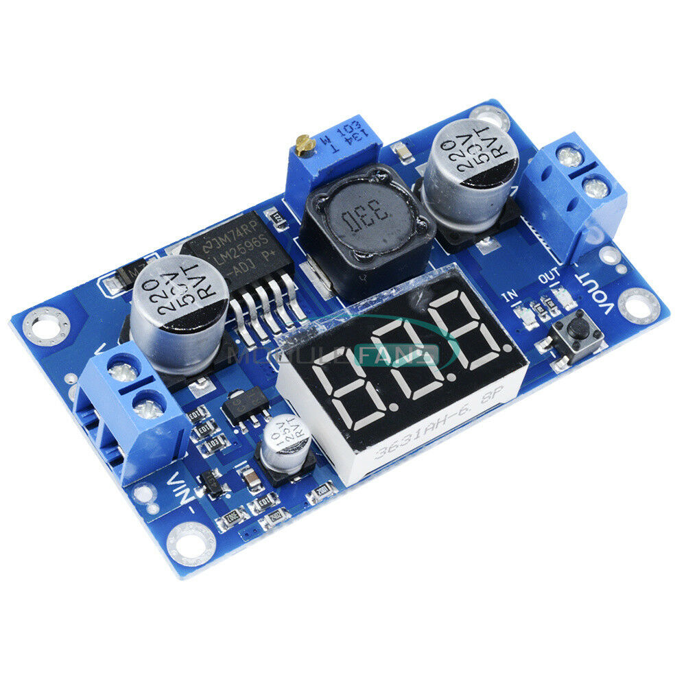 LM2596 Adjustable Step Down Power Converter DC 4V-40V To 1V-37V LED Voltmeter HO