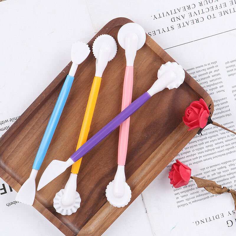 4PCS Fondant Cake Decorating Modelling Tools Cutter Baking Craft Cake Mold_DD