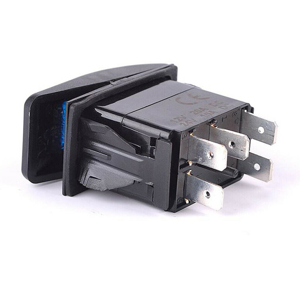5 Pin 12V Boat Marine LED ON-OFF illuminated Toggle Rocker SPST Switch S005