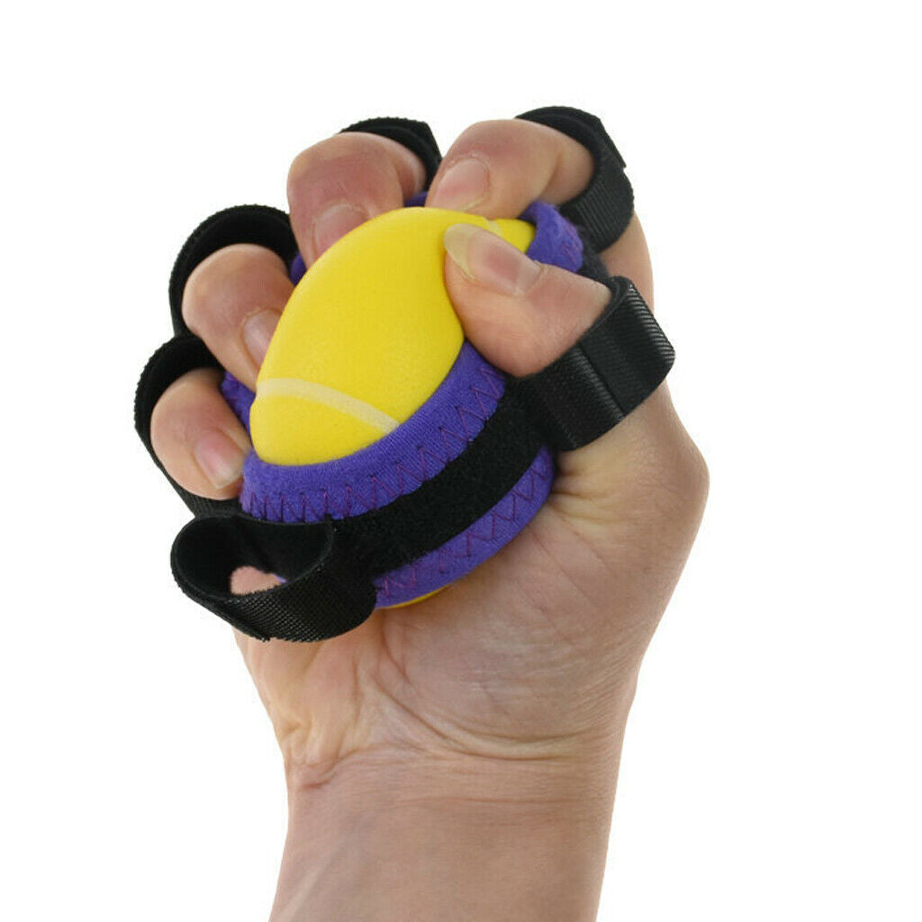 6 Holes Hand Finger Grip Ball Orthotics Exerciser Trainer Squeeze Ball