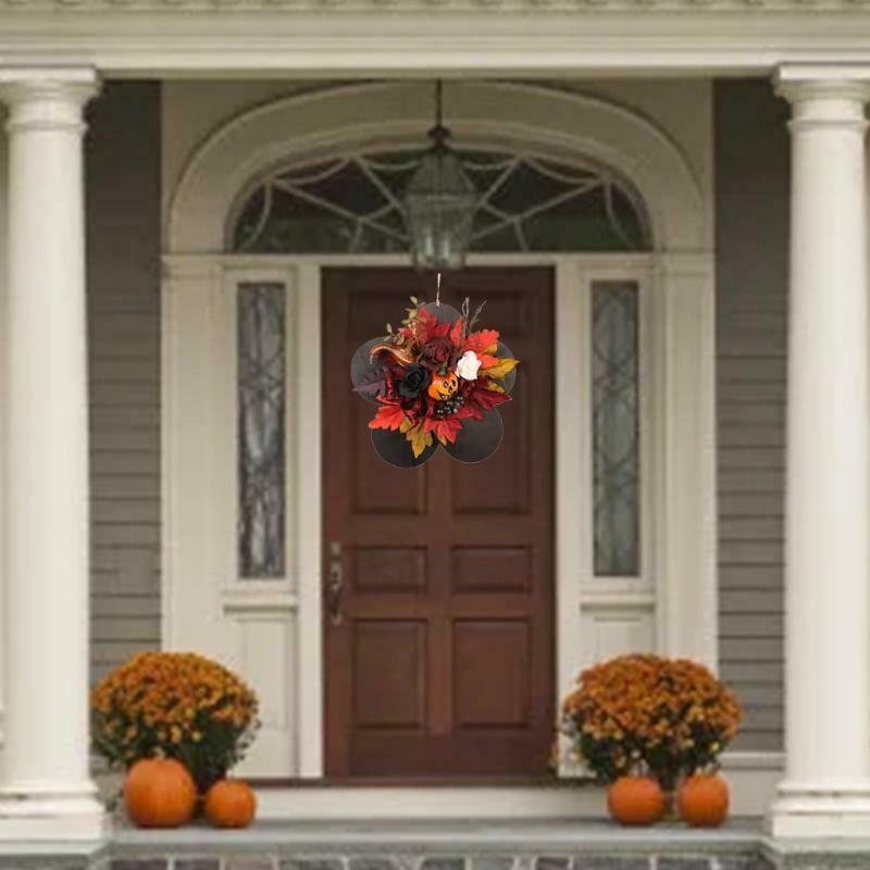 Halloween Pumpkin Petal Pendant Hanging Floral Garland Home Party Decoration
