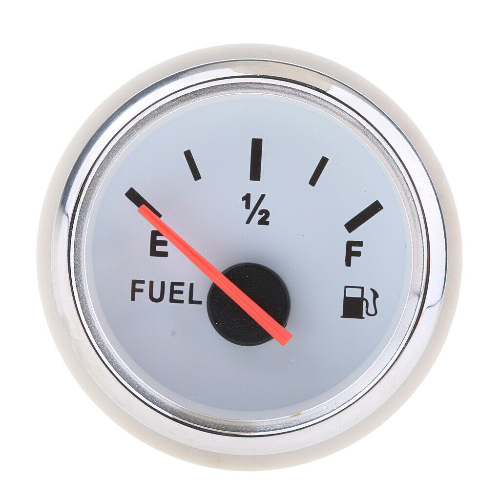 LED 52MM Fuel Level Gauge 0-90 ohms 9-32VDC For Car Truck Motorcycle Boat