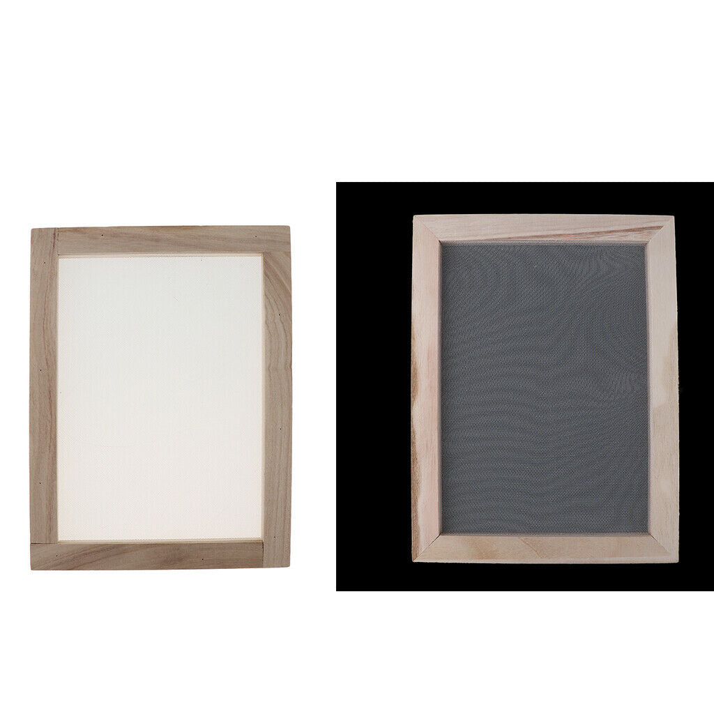 2 Sets Paper Making Mold Papermaking Mould Frame Screen Tools, Ready Meshed and