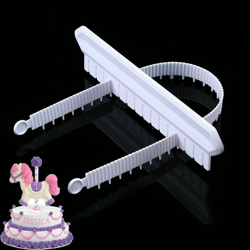 Cake Ruler Plastic White Garland Border Decorating Marker Set Cake Baking Mold
