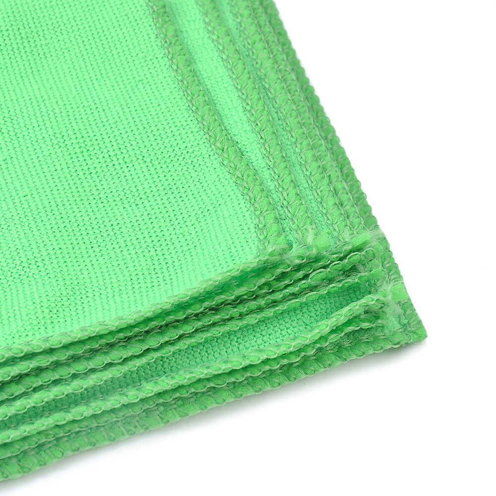 10* Green Micro Fiber Auto Car Detailing Cleaning Soft Cloth Towel Duster Wash