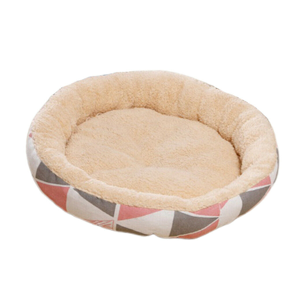 Dog Sleeping Bed Pet Round Cozy Comfortable Nest For Pet Dog Cat Pink-S