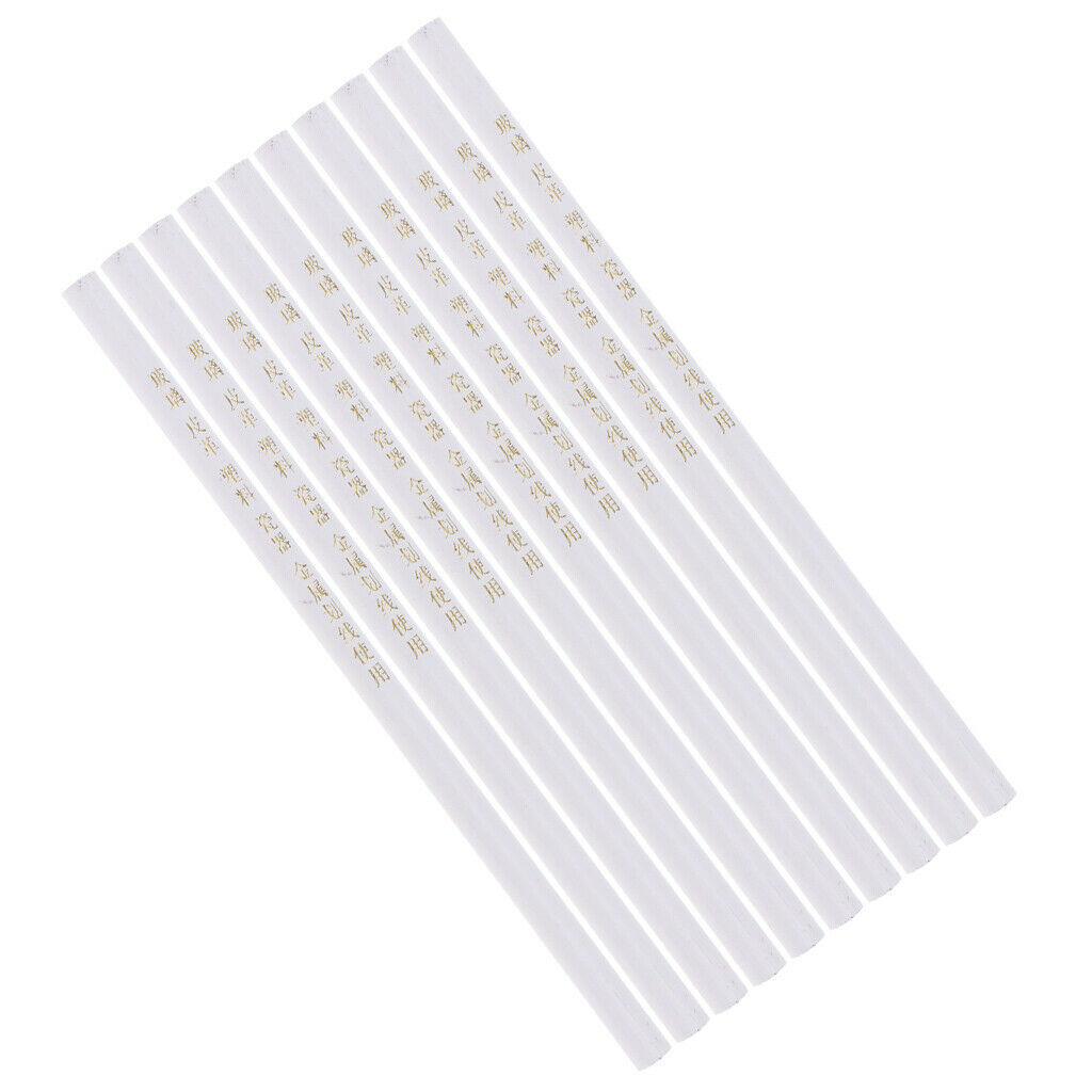10pcs White Marking Pencils Tailor Pens Chalk For Cloth Glass