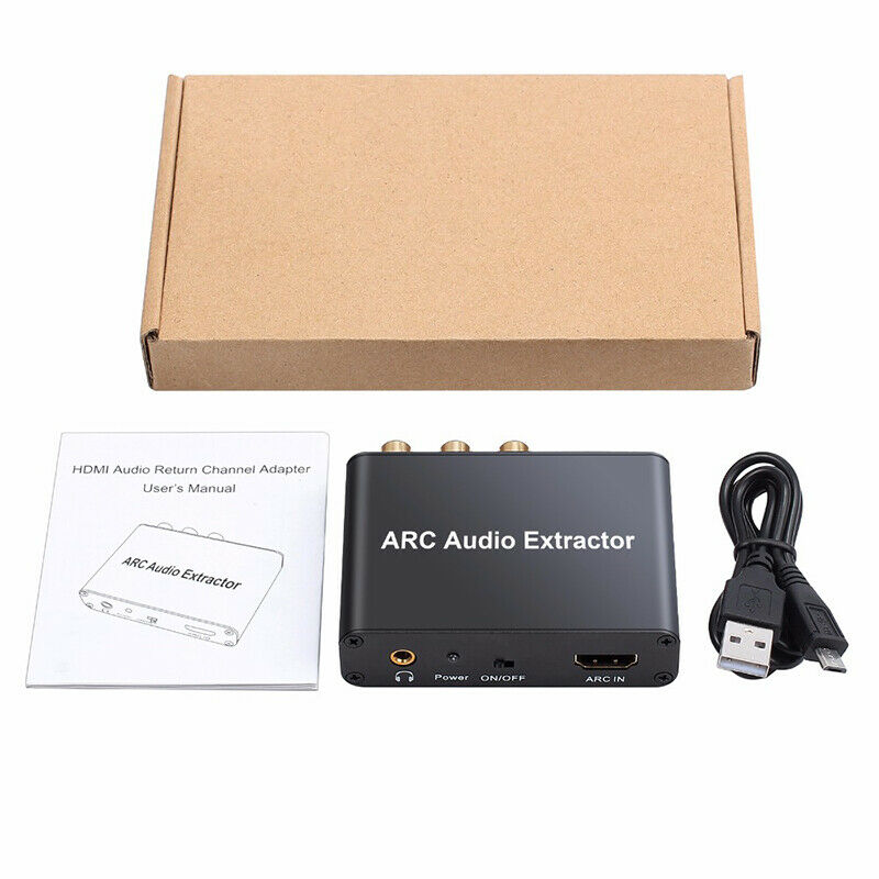 HDMI ARC Audio Extractor Digital DAC to RCA Coax SPDIF 3.5mm Converter Adapter