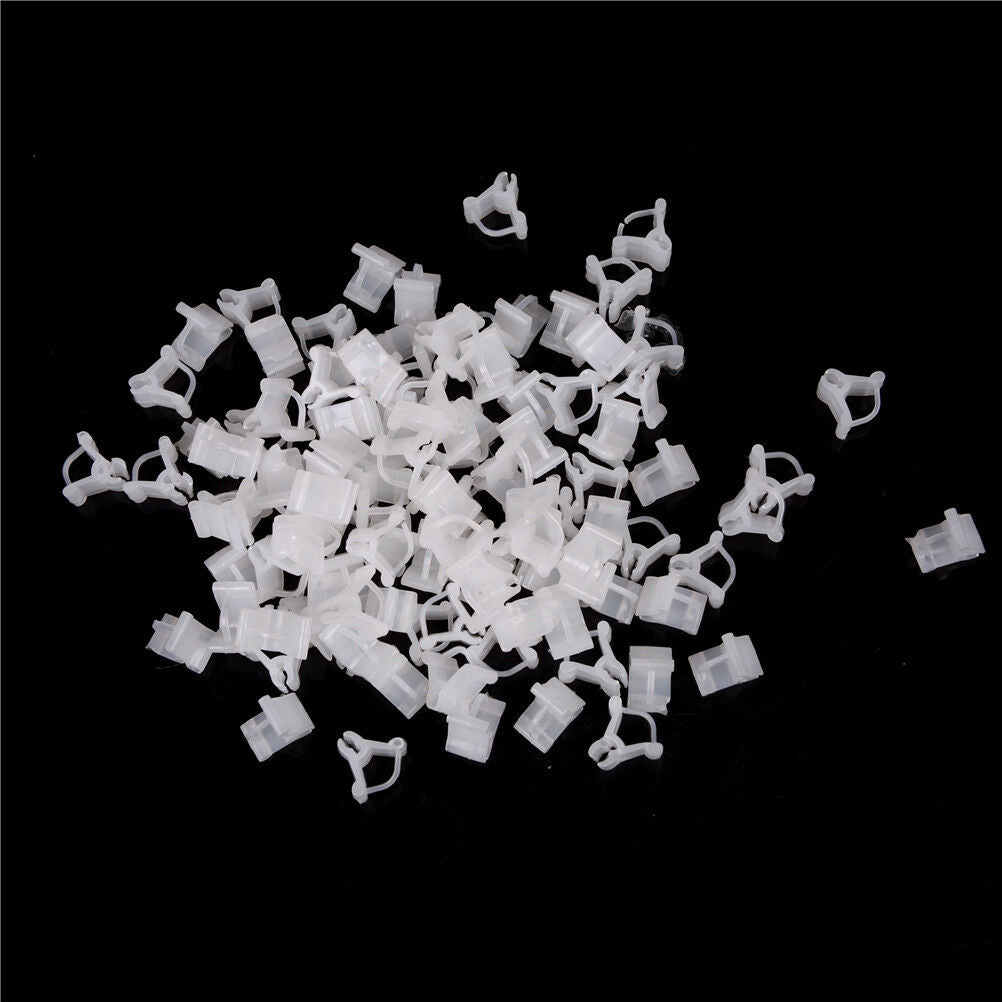100X Plastic Grafting Clips`for Garden Vegetable Flower Vine Bushes Plant.l8