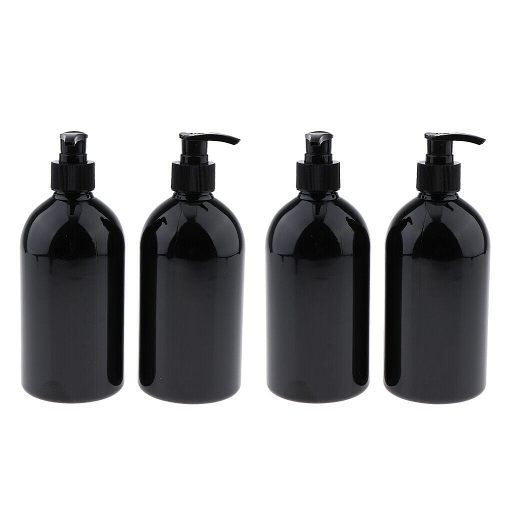 4x 500ml Leakproof Shampoo Pump Bottles Lotion Body Wash Skin Care Dispenser