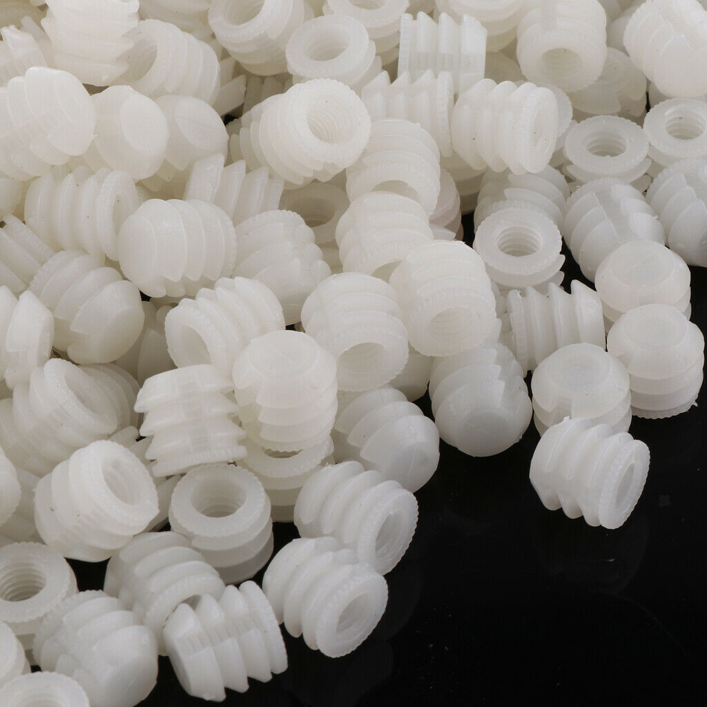 1000x Pre-embedded Nut Panel Connector Nylon Expansion Colloidal Particles A