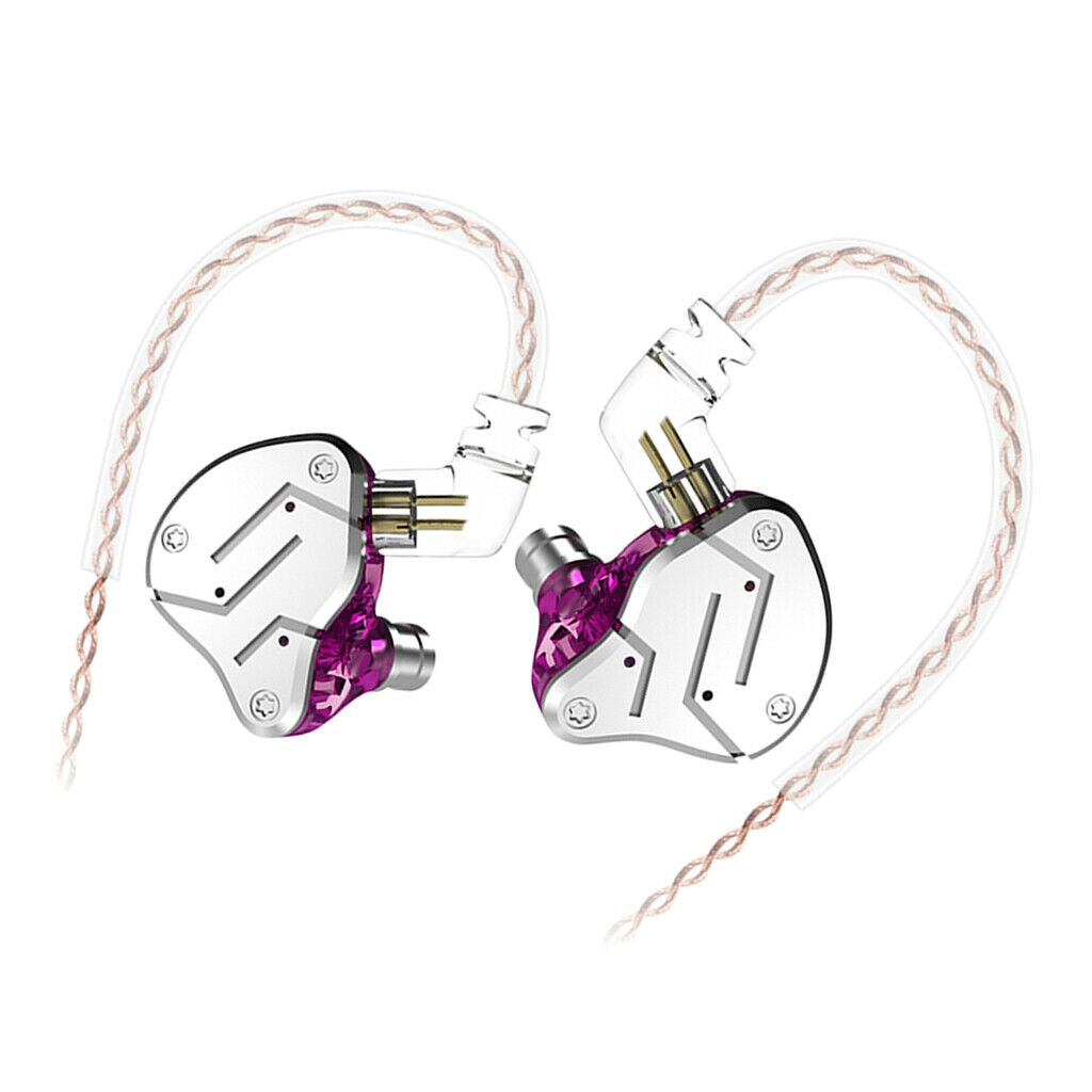 3.5mm 1BA In-Ear Stereo Headphone Headset Earphone Earbuds Remote Mic  Purple