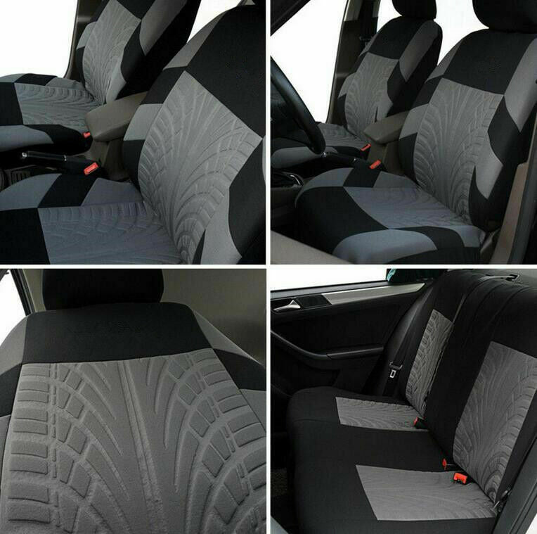 9PCS Classic Washable Embroidery Auto Car Seat Cover Cushion Full Set Front+Rear