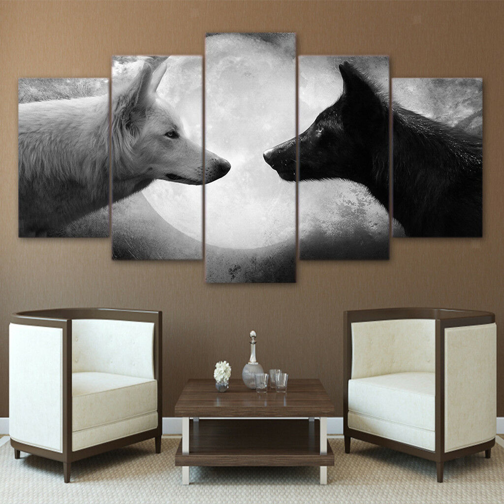 Modern Wall Hanging Canvas Picture Art Print Painting Home Decor Wolf-L