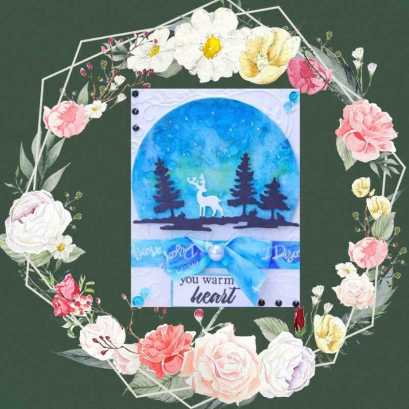 Christmas Deer Cutting Die Little Cute Christmas Elk Embossing Cutting Template
