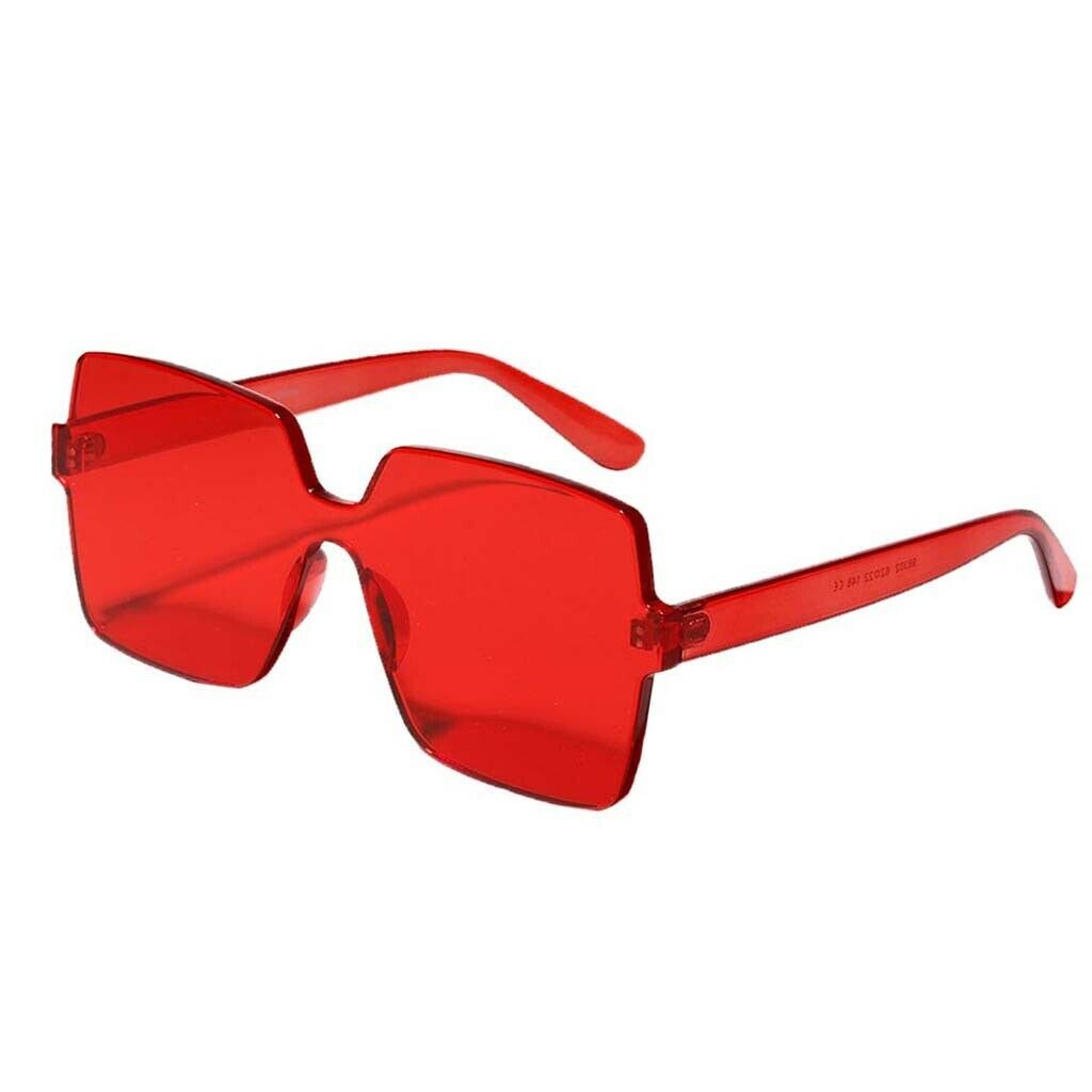 4pcs Women Mens One Piece Sunglasses Rimless UV400 Eyeglasses Party Shades